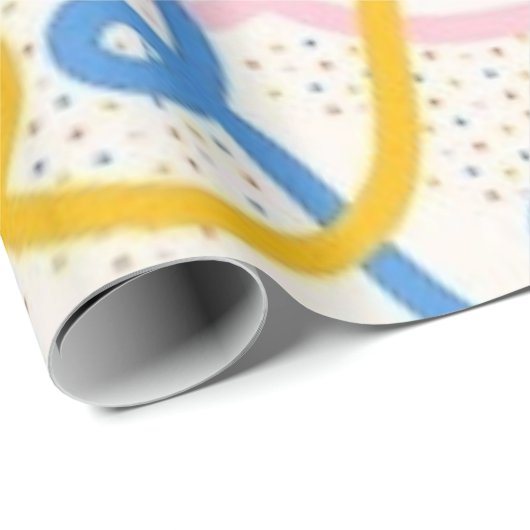 Papier Cadeau Doodling (Coin rond)