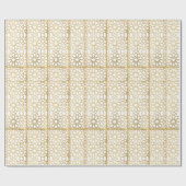 Papier cadeau d'or Conception géométrique (Plat)