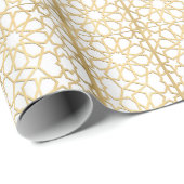 Papier cadeau d'or Conception géométrique (Coin rond)