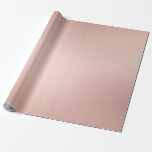 Papier Cadeau D'or moderne de charme de sembler métallique rose (Déroulé)