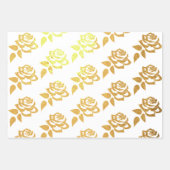 Papier Cadeau Doré Anniversaire du papier-Rose d'enveloppement d'huil (Devant)