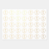 Papier Cadeau Doré Classe de typographie blanche d'or 2021 (Devant)