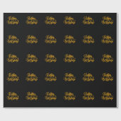 Papier Cadeau Doré glamour enveloppement d'anniversaire (Plat)