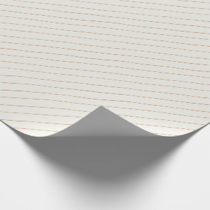 Papier Cadeau doré rayé moderne envelopper de Noël minimal