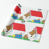 Papier Cadeau Dormir Un Chien Dans Une Maison De Chien (Déroulé)