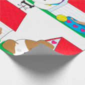 Papier Cadeau Dormir Un Chien Dans Une Maison De Chien