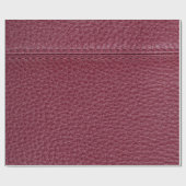 Papier Cadeau Dossier à l'aspect cuir rouge (Plat)