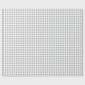Papier Cadeau Dots gris sur papier à envelopper blanc (Plat)
