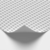 Papier Cadeau Dots gris sur papier à envelopper blanc (Coin)