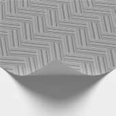 Papier Cadeau Double blanc de Grey stripes (Coin)