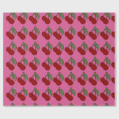 Papier Cadeau Double Cerise (Plat)