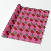 Papier Cadeau Double Cerise (Déroulé)