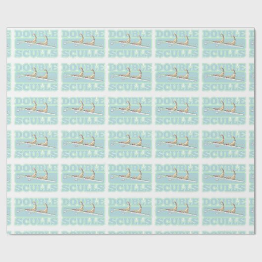 Papier Cadeau Double crâne ramant (Plat)