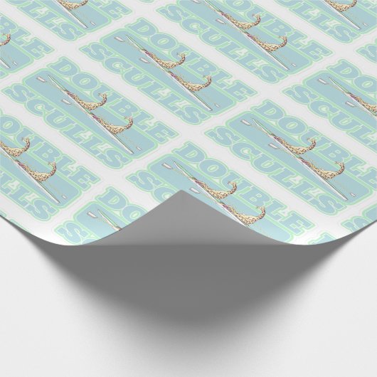 Papier Cadeau Double crâne ramant (Coin)