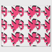 Papier Cadeau Double Cupidon Saint-Valentin (Plat)