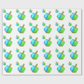 Papier Cadeau Double Dreidels (Plat)