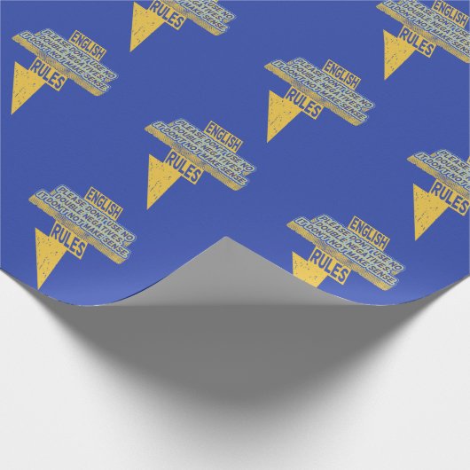 Papier Cadeau Double lecture négative de l'anglais (Coin)