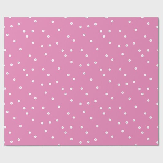 Papier Cadeau Double point rose (Plat)