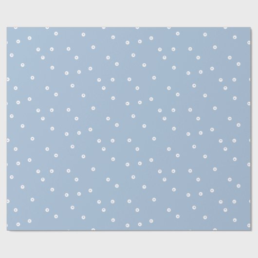 Papier Cadeau Double points bleus (Plat)
