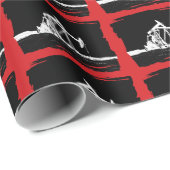 Papier Cadeau Double silhouette de dispositif de pompage d'huile (Coin rond)