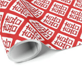 Papier Cadeau Doubles cadeaux de mariage chinois de phoque de (Coin rond)