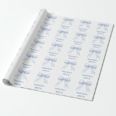 Papier Cadeau Douce 16 perles de ruban bleu (Déroulé)