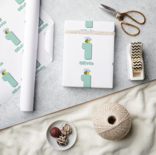 Papier Cadeau Douce abeille pour son premier anniversaire Mignon