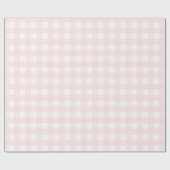 Papier Cadeau Douce Anniversaire Gingham Rose Tendre (Plat)