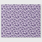 Papier Cadeau Douce Fantaisie Gothique Violet (Plat)
