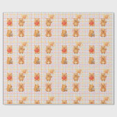 Papier Cadeau Douce Fête de Naissance de Capybara (Plat)