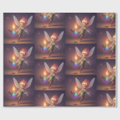 Papier Cadeau Douce Mariée Fée Baby Shower (Plat)