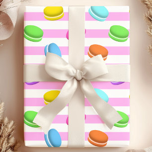 Papier Cadeau Douce Papeterie Arc-en-ciel Macarons
