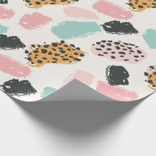 Papier Cadeau Douce Pastel Leopard Spots (Coin)