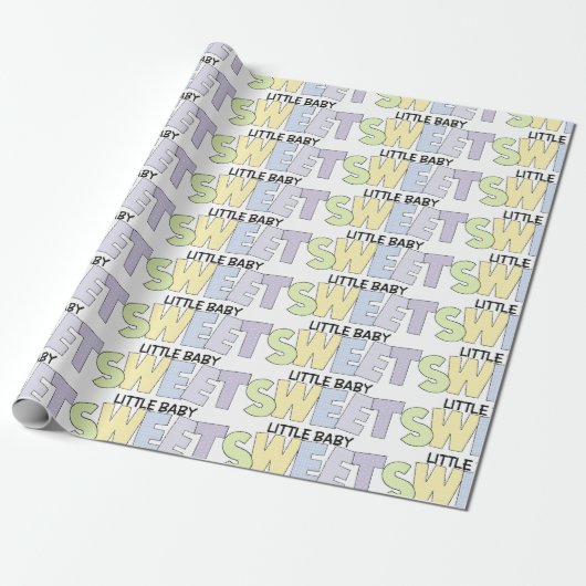 Papier Cadeau Douce petite bébé (Déroulé)