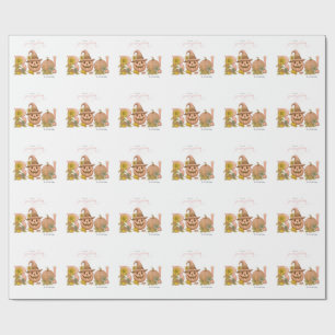 Papier Cadeau Douce petite citrouille patch florale est en route