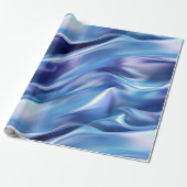 Papier Cadeau Douce Rêveuse Fête de Mariage Bleu Violet (Déroulé)