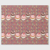 Papier Cadeau Douces motifs de déserts (Plat)