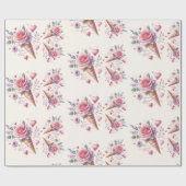 Papier Cadeau Douceur glacée de mariage dans les tons aquarelle (Plat)