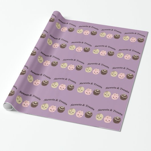 Papier Cadeau Douceurs et friandises ! Chocolat (Déroulé)
