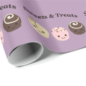 Papier Cadeau Douceurs et friandises ! Chocolat (Coin rond)