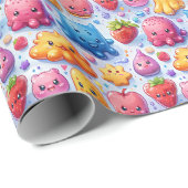 Papier Cadeau Douceurs gaies et amusantes (Coin rond)