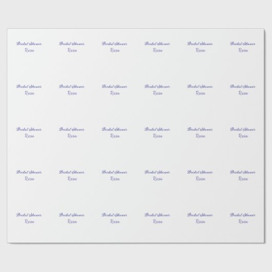 Papier Cadeau Douche de mariée violet ajouter nom date élégantst (Plat)