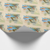 PAPIER CADEAU DOUCHE GARÇON BÉBÉ BLEU STORK (Coin)