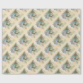 PAPIER CADEAU DOUCHE GARÇON BÉBÉ BLEU STORK (Plat)