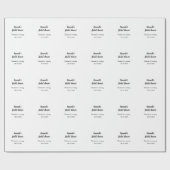 Papier Cadeau Douche nuptiale ajouter le nom date année merci à (Plat)