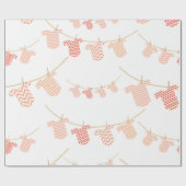 Papier Cadeau Douche pour bébé (Plat)