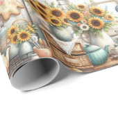 Papier Cadeau Douchez la Cuisine Réception de Mariage (Coin rond)