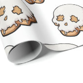 Papier Cadeau Doughnut de crâne doux et mortel (Coin rond)