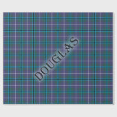 Papier Cadeau Douglas Tartan avec le nom de famille (Plat)