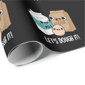 Papier Cadeau Doutons-le Douteux Baking Pun Dark BG (Coin rond)